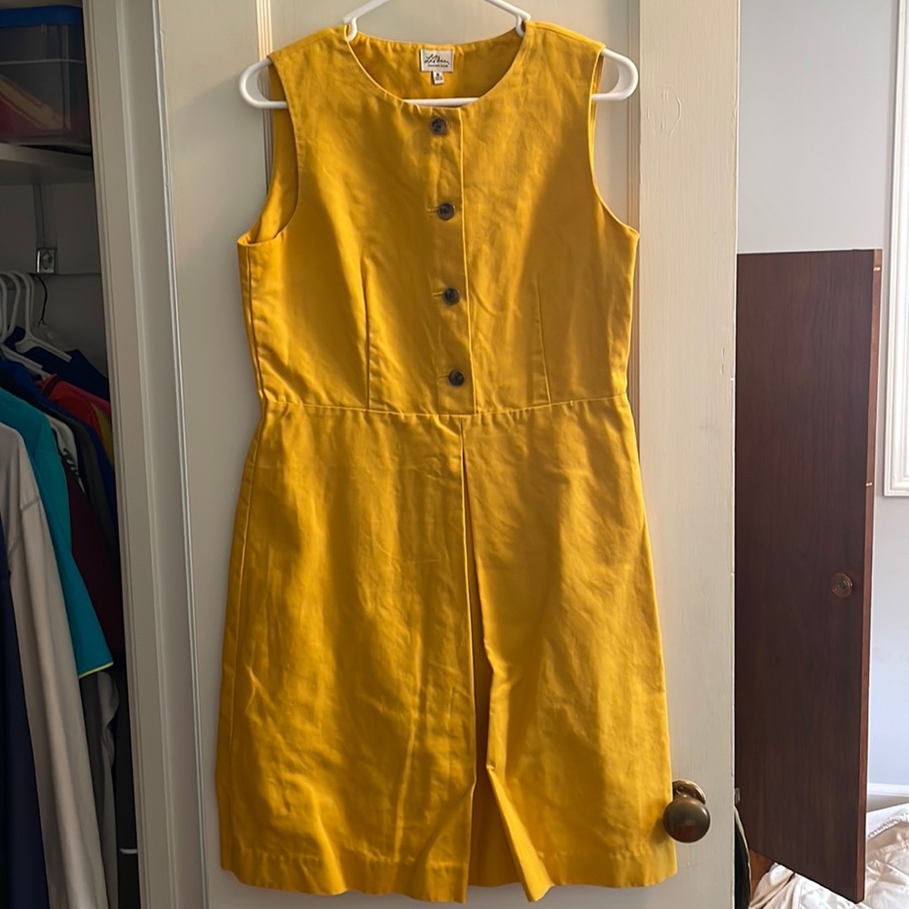Vintage LL Bean Mustard Yellow Dress